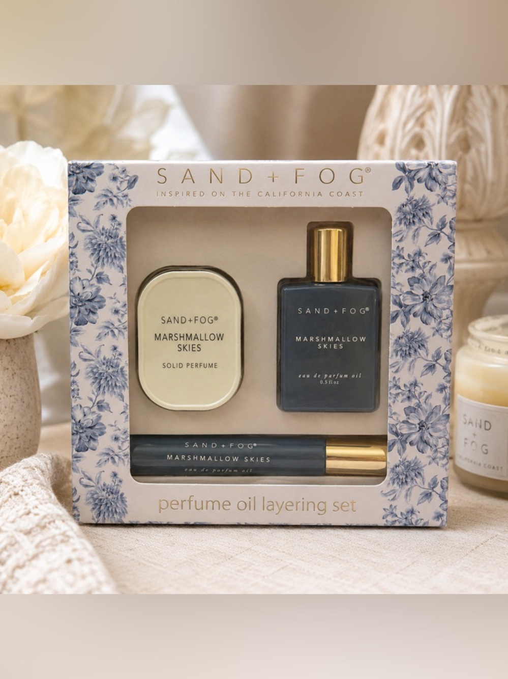 SAND+FOG Marshmallow Skies Perfume Oil & Solid Layering Set